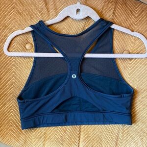 Lululemon High Neck Sports Bra Polka dot Mesh Racerback Lulu Activewear Lounge 8